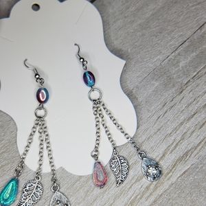 Rustic 3" drop earrings